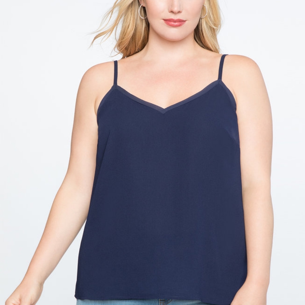 Eloquii sheer trim cami